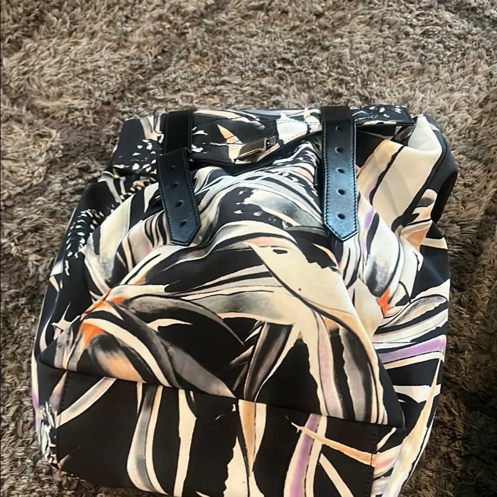 Proenza Schouler Black and White Abstract Backpack